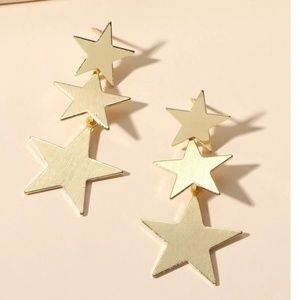 ✨ FREE Star Dangle Drop Tiered Boho Peasant Hipster Hippie Art Farm Earrings